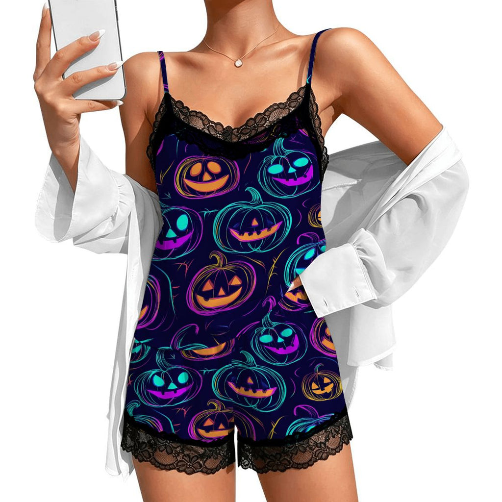 Women Cami Lace Pajama Set