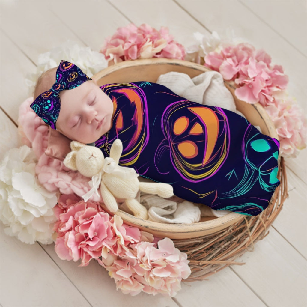 Baby Headbands  Swaddle Blanket Set