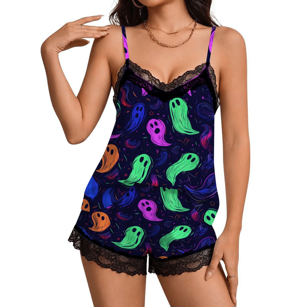 Women Cami Lace Pajama Set
