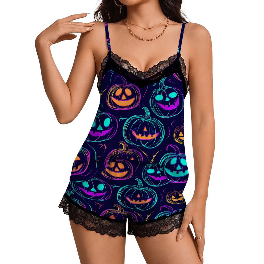 Women Cami Lace Pajama Set